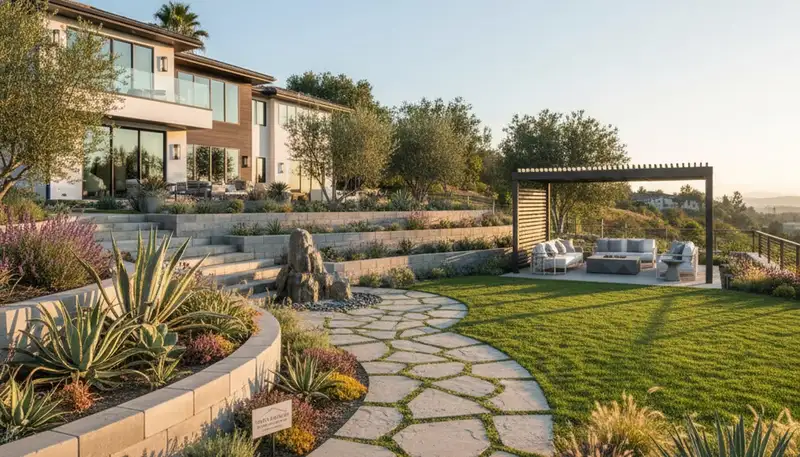Professional landscaping service in Orange County, CA for residential outdoor maintenance