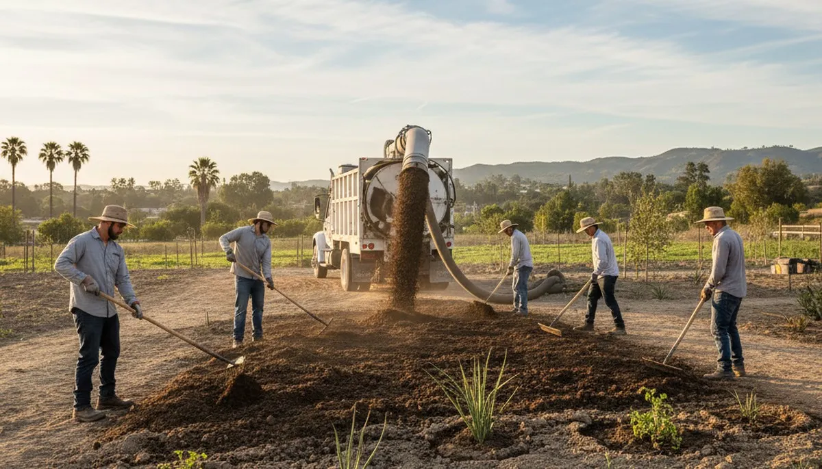 Organic compost and soil amendment for sustainable landscaping in Orange County, CA